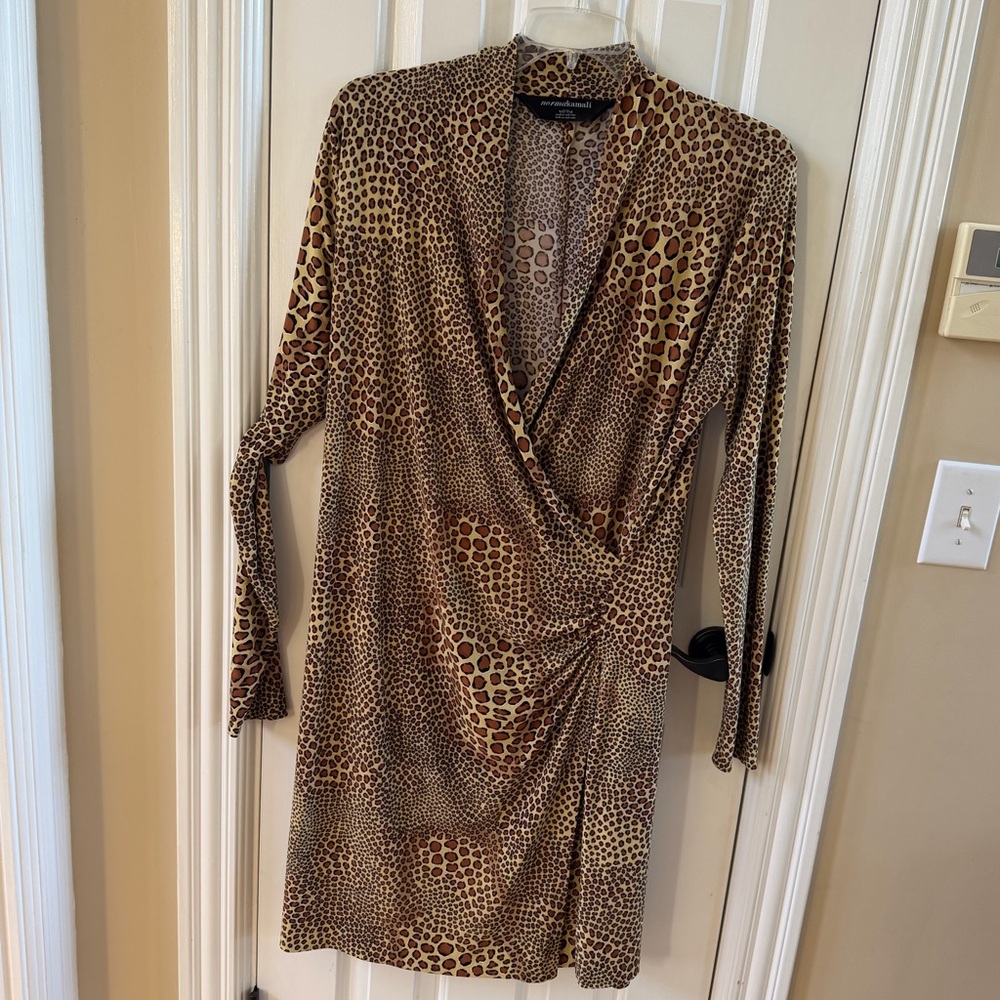 Animal Print Long Sleeve Dress Size XXL